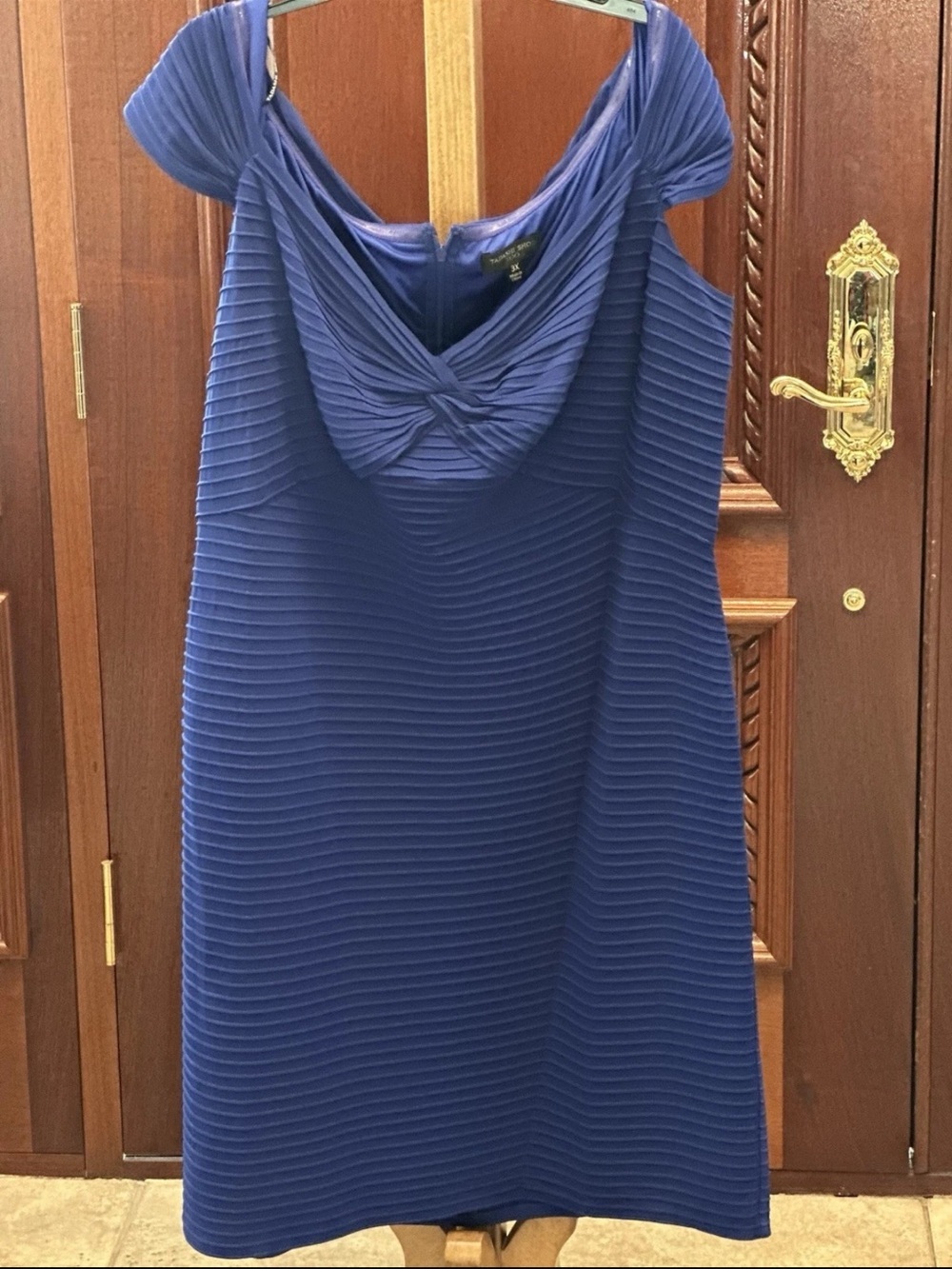 Tadashi Shoji Vibrant Blue One-Shoulder Dress 3X